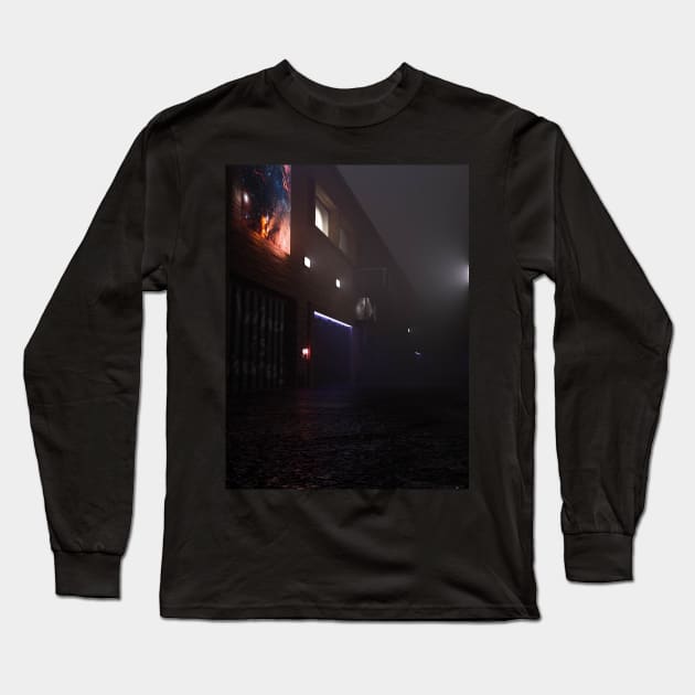 Night Alley Long Sleeve T-Shirt by Shaheen01